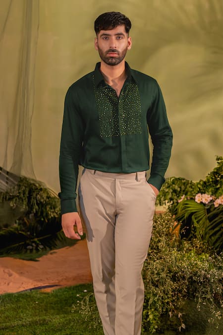 Runit Gupta Cutpipe Hand Embroidered Shirt 