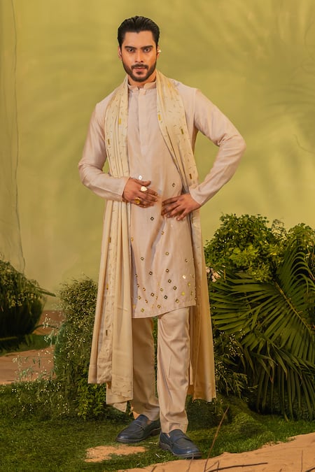 Runit Gupta Mirror Work Kurta & Pant Set 