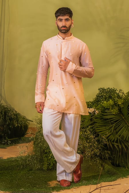 Runit Gupta Mirror Circle Embroidered Kurta & Pant Set 