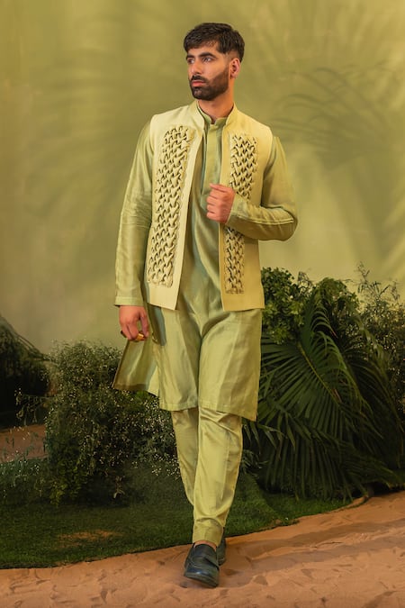 Runit Gupta Solid Kurta & Pant Set 