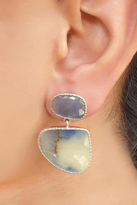 Anuka Jewels Blue Stones Sapphire Dangler Earrings 