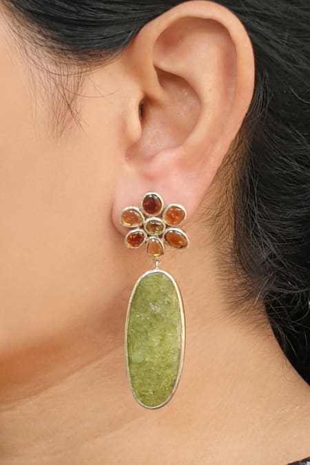 Anuka Jewels Multi Color Crystals, Stones Quartz Danglers 