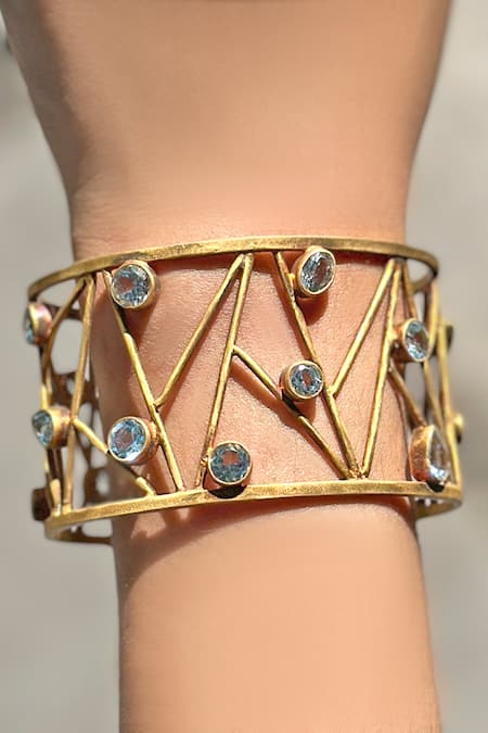 Anuka Jewels Topaz Jaal Cuff Bracelet 