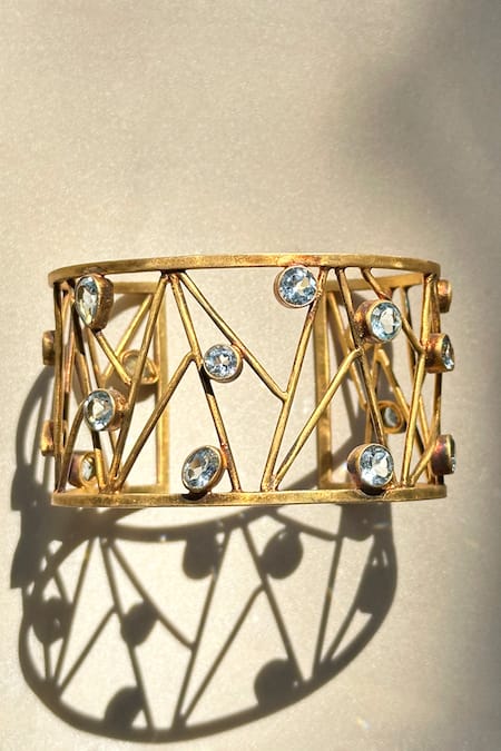 Anuka Jewels Topaz Jaal Cuff Bracelet 