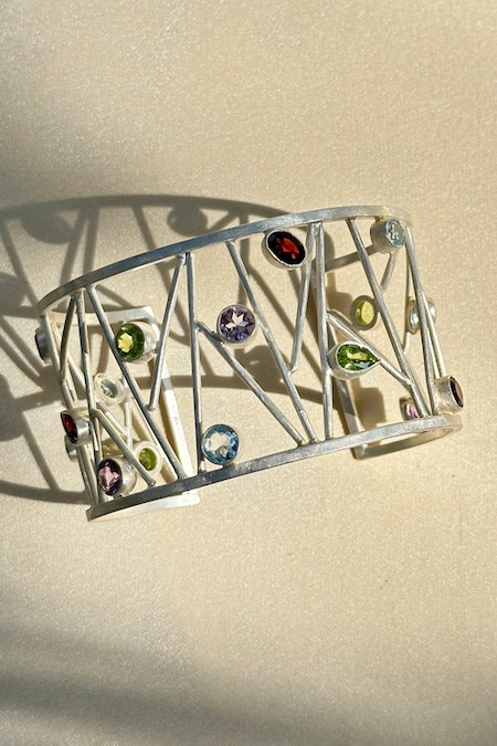 Anuka Jewels Colorstone Jaal Cuff Bracelet 
