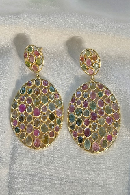 Anuka Jewels Tourmaline Embellished Earrings 