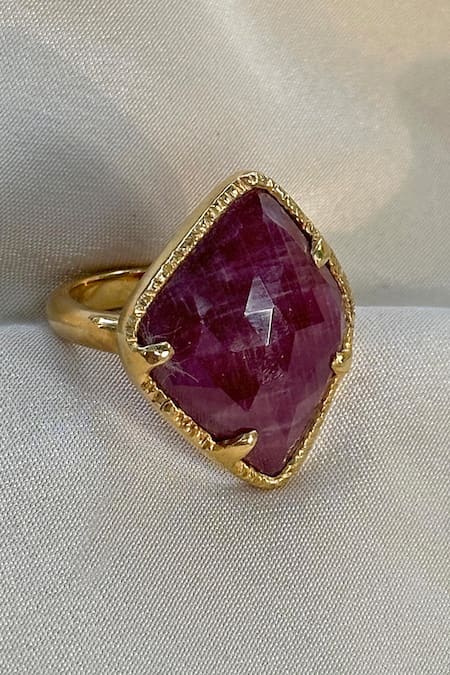 Anuka Jewels Ruby Stone Embellished Ring 