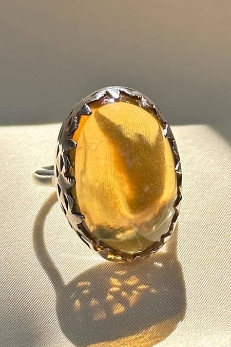 Anuka Jewels Citrine Stone Ring 