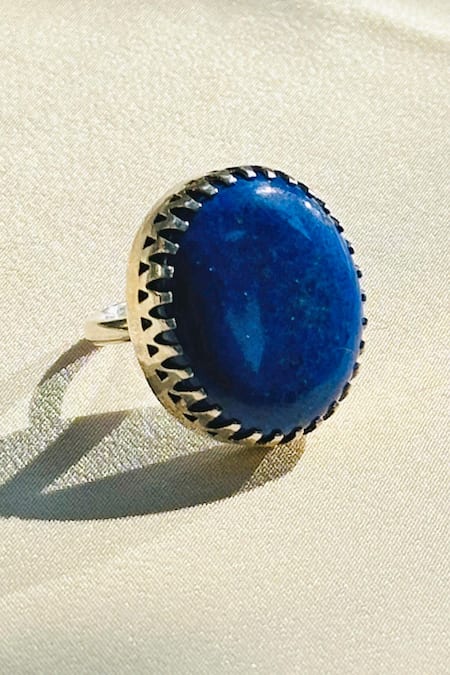 Anuka Jewels Lapis Lazuli Embellished Ring 