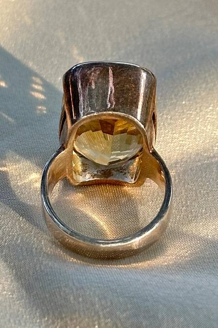 Buy Anuka Jewels Yellow Cut Work Citrine Stone Embellished Ring Online at Aza Fashions Buy_Anuka Jewels_Yellow Cut Work Citrine Stone Embellished Ring _Online_at_Aza_Fashions