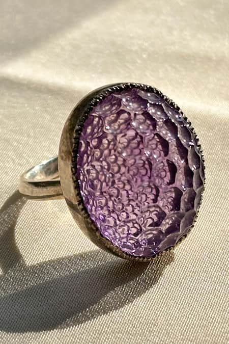 Anuka Jewels Purple Amethyst Sterling Silver Ring 