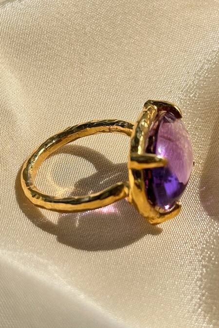 Anuka Jewels Amethyst Stone Embellished Ring 