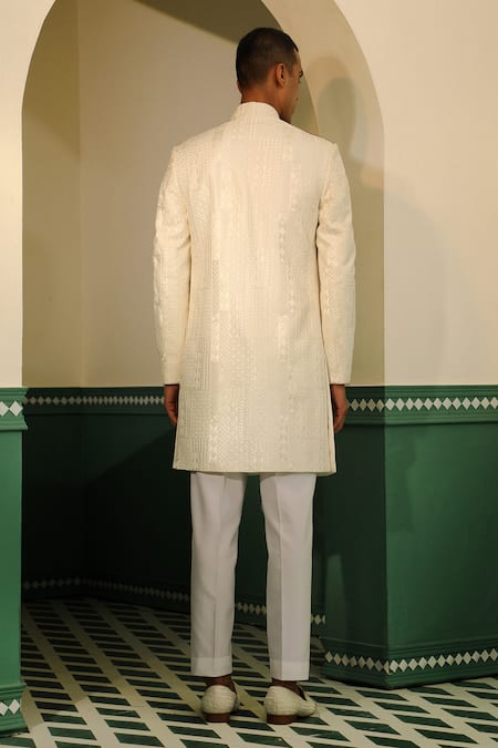 Sulakshna Jasra Thread Embroidered Achkan Set 