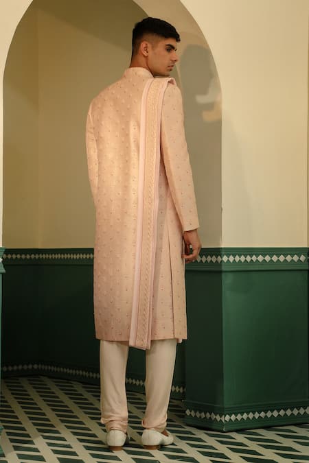 Sulakshna Jasra Pearl Embroidered Sherwani Set 