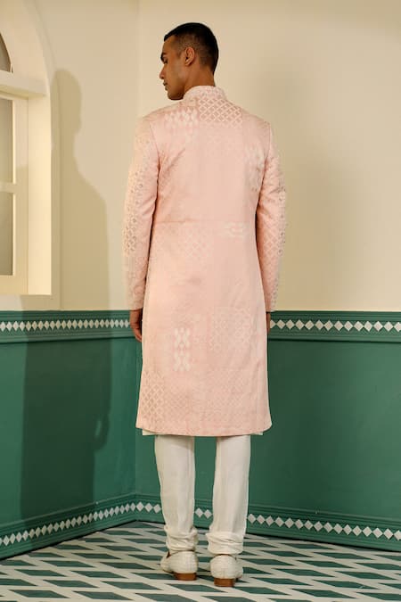 Sulakshna Jasra Geometric Embroidered Sherwani Set 