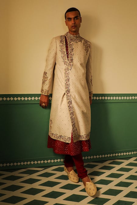 Sulakshna Jasra Zardozi Embroidered Sherwani Set 