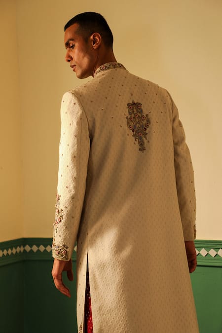 Sulakshna Jasra Zardozi Embroidered Sherwani Set 