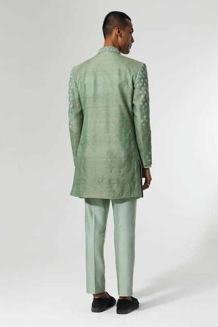 Sulakshna Jasra French Knots Embroidered Bandhgala Set 