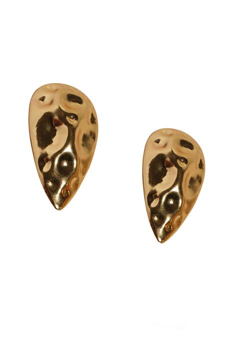 Bijoux By Priya Chandna Gold Plated Metallic Thread Textured Drop Earrings Online at Aza Fashions Bijoux By Priya Chandna_Gold Plated Metallic Thread Textured Drop Earrings _Online_at_Aza_Fashions