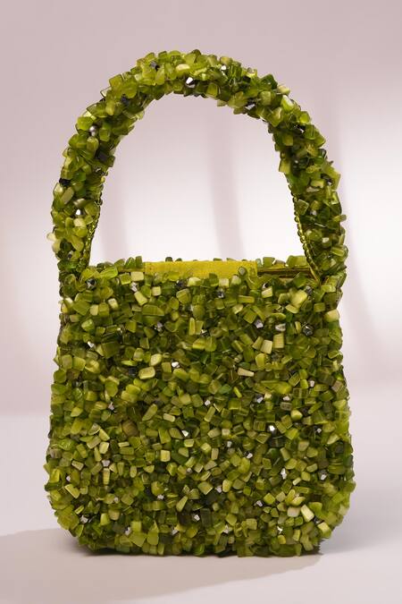 Bijoux By Priya Chandna Embellished Mini Pebble Handbag 