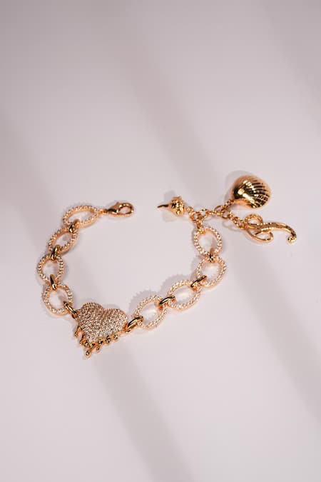 Bijoux By Priya Chandna Heart Dripping Crystal Bracelet 