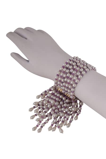 Bijoux By Priya Chandna Waterfall Pearl Drop Bracelet 