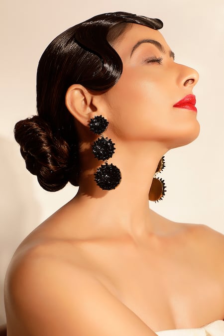 Bijoux By Priya Chandna Sequin Bloom Dangler Earrings 