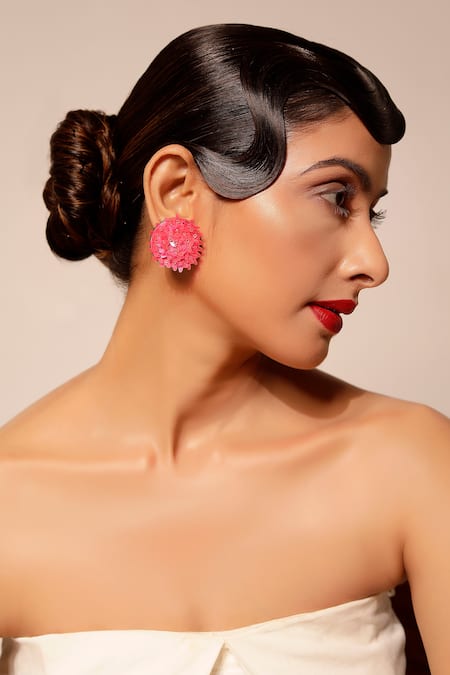 Bijoux By Priya Chandna Sequin Embellished Studs 