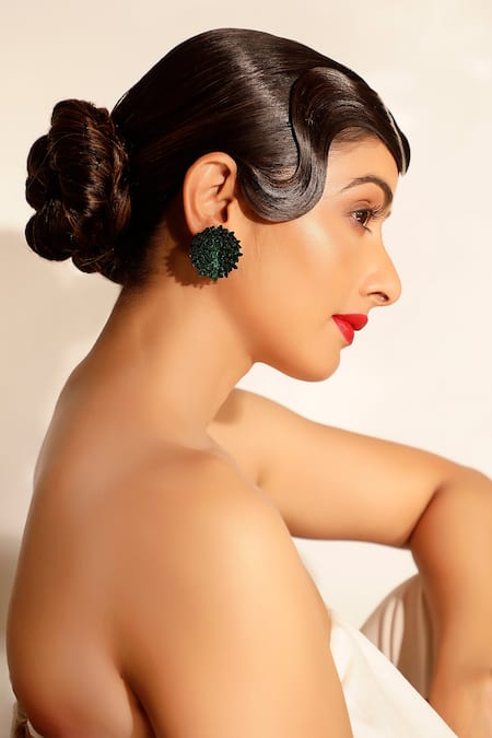 Bijoux By Priya Chandna Petal Blossom Sequin Embellished Studs 