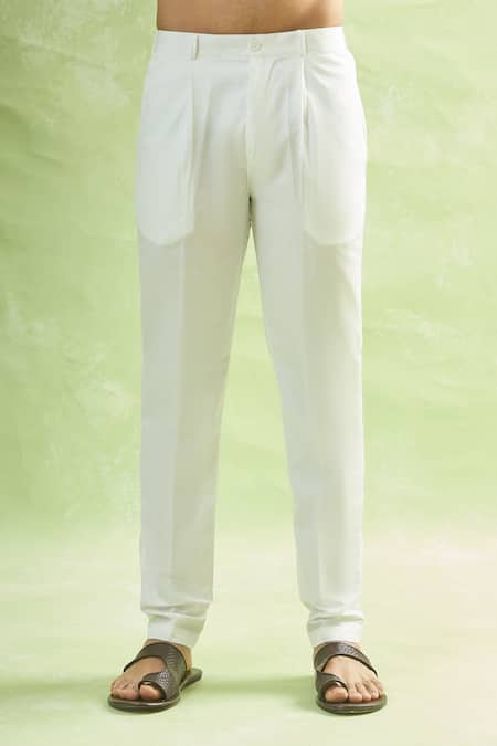 Buy_Arihant Rai Sinha_Purple Viscose, Polyester Embroidery Leaf Butti Print Kurta Set 