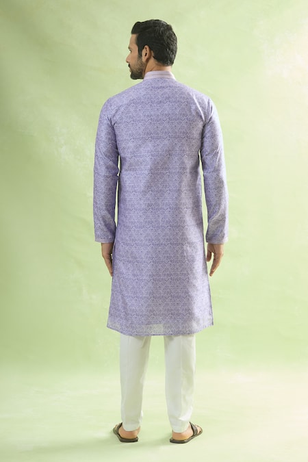 Arihant Rai Sinha Leaf Butti Print Kurta 