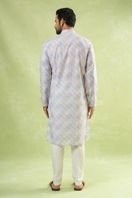 Arihant Rai Sinha Chikankari Gradient Printed Kurta 