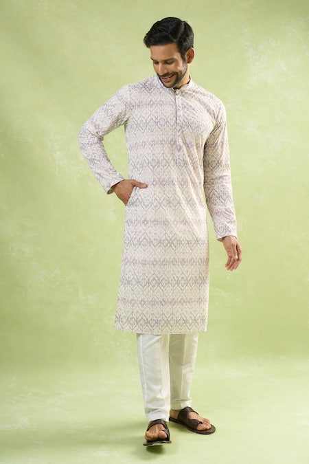 Buy Arihant Rai Sinha Purple Viscose, Cotton Abstract Chikankari Kurta And Pant Set Online at Aza Fashions Buy_Arihant Rai Sinha_Purple Viscose, Cotton Abstract Chikankari Kurta And Pant Set _Online_at_Aza_Fashions