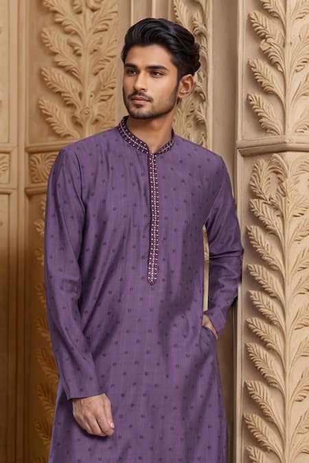 Arihant Rai Sinha Mirror Embroidered Placket Kurta 