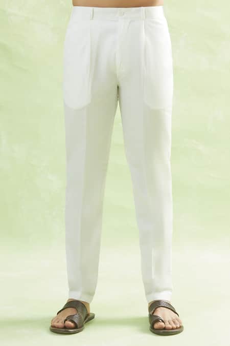 Arihant Rai Sinha_Yellow Viscose, Cotton Floral Butta Print Kurta Set _Online_at_Aza_Fashions