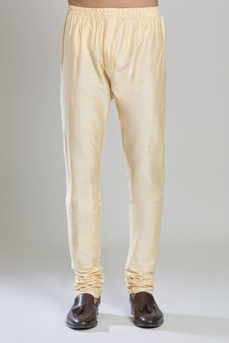 Shop_Arihant Rai Sinha_Gold Viscose, Polyester Woven Stripe Kurta Set 