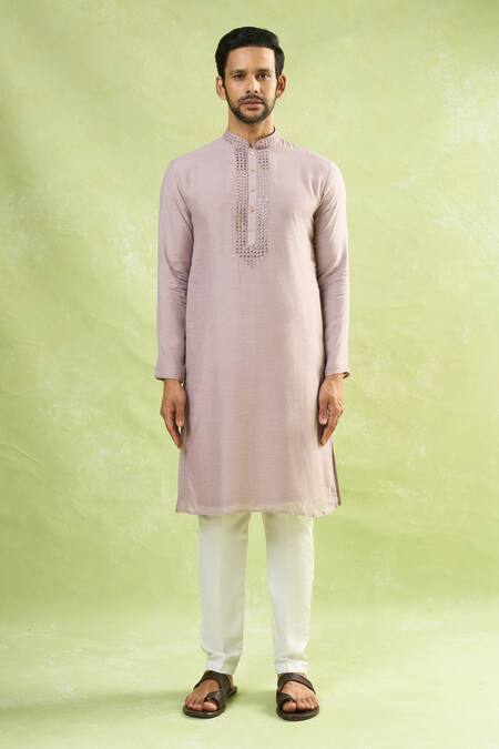 Buy Arihant Rai Sinha Purple Cotton, Polyester Mirrors, Embroidery And Thread Kurta Set Online at Aza Fashions Buy_Arihant Rai Sinha_Purple Cotton, Polyester Mirrors, Embroidery And Thread Kurta Set_Online_at_Aza_Fashions