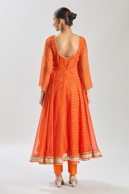 Naintara Bajaj Embellished Leheriya Anarkali Set 