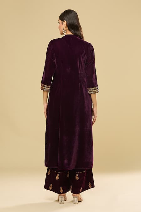 Pouli Pret Zari Sequin Embroidered Kurta Set 