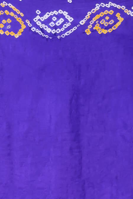 Samyukta Singhania_Blue Silk Bows, Zari Bandhani Gharchola Saree_Online_at_Aza_Fashions