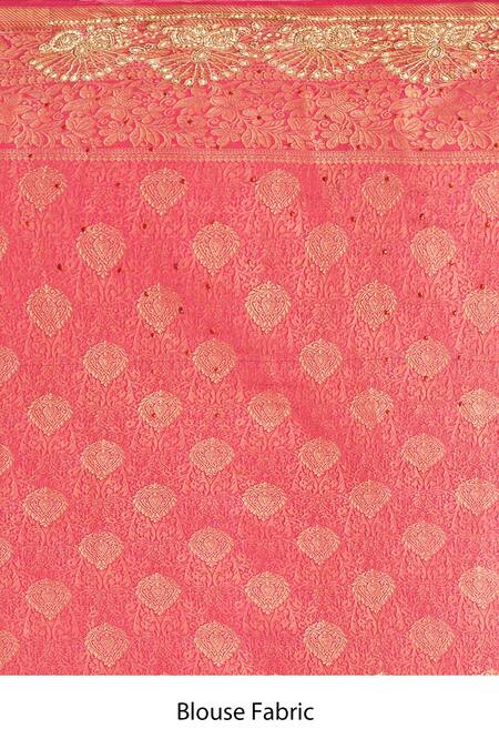 Samyukta Singhania_Green Silk Beads Kanjeevaram Saree With Running Blouse _Online_at_Aza_Fashions