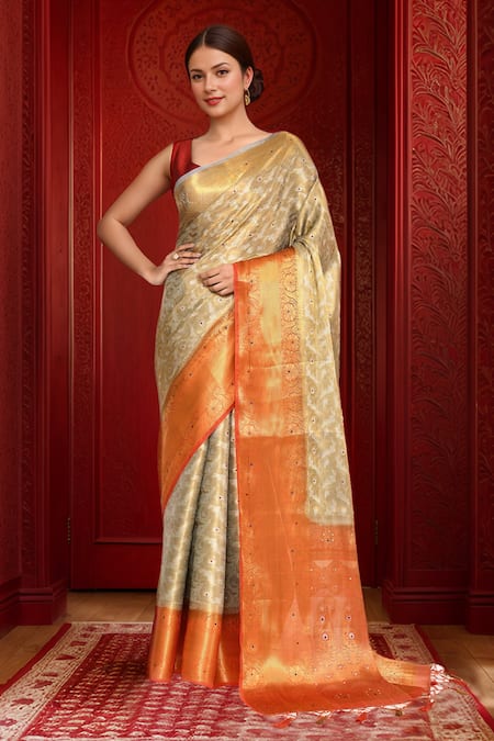 Samyukta Singhania Kanjeevaram Silk Saree With Running Blouse 