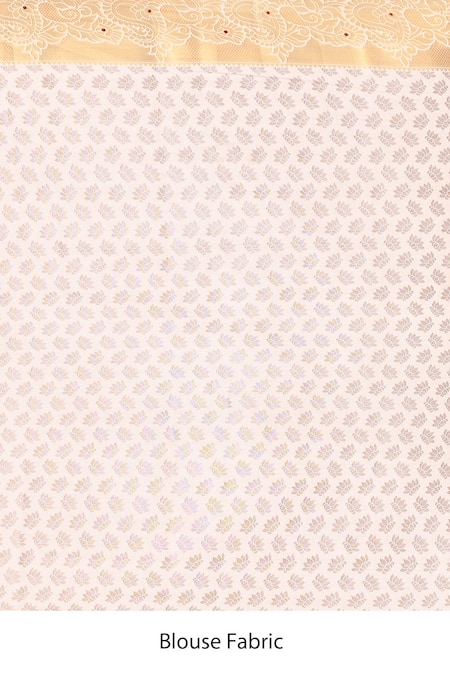 Naintara Bajaj_Red Silk Crystals Leaf Butti Woven Art Saree _Online_at_Aza_Fashions