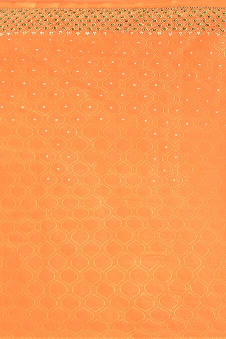 Naintara Bajaj_Cream Silk, Kota Doria Embroidery Floral Woven Kanjeevaram Saree _Online_at_Aza_Fashions