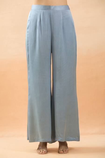 Brij Blue Modal, Silk Embroidery Boat Neck Thread Cape Kurta Set at Aza Fashions Brij_Blue Modal, Silk Embroidery Boat Neck Thread Cape Kurta Set _at_Aza_Fashions