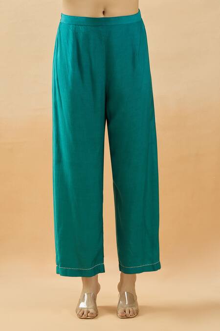 Shop Brij Green Spandex Zardozi Embroidered Cape Kurta And Pant Set Online at Aza Fashions Shop_Brij_Green Spandex Zardozi Embroidered Cape Kurta And Pant Set _Online_at_Aza_Fashions