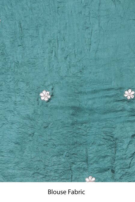 Samyukta Singhania Green Silk Gota Patti, Embroidery Round Neck Bandhani Work Gharchola Saree at Aza Fashions Samyukta Singhania_Green Silk Gota Patti, Embroidery Round Neck Bandhani Work Gharchola Saree_at_Aza_Fashions