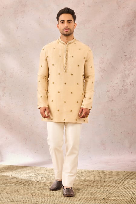 Masaba Ivory Georgette Embroidery Kaju Katli Kurta Online at Aza Fashions Masaba_Ivory Georgette Embroidery Kaju Katli Kurta _Online_at_Aza_Fashions