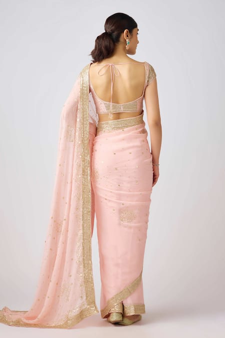 Basanti - Kapde Aur Koffee Dori Embroidered Border Saree & Blouse 