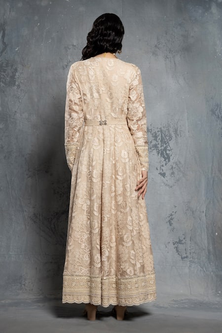 Neeta Lulla Tropical Floral Embroidered Anarkali Set 